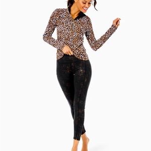 UPF 50+ Luxletic 26" Weekender High Rise Legging Small Black Metallic Athletic